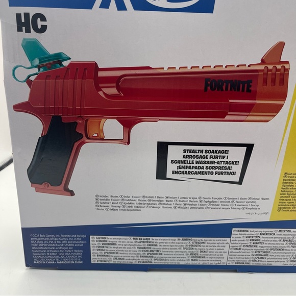 Fortnite HC Nerf Gun Supersoaker Water Gun Pistol Orange Hasbro 2021 NIB - Picture 10 of 10